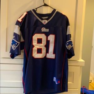 Authentic Patriots Jersey- Randy Moss #81- size 50